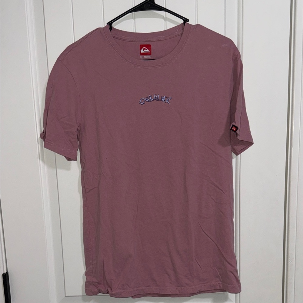 Quiksilver Men’s Mauve Short-Sleeve Logo Tee
